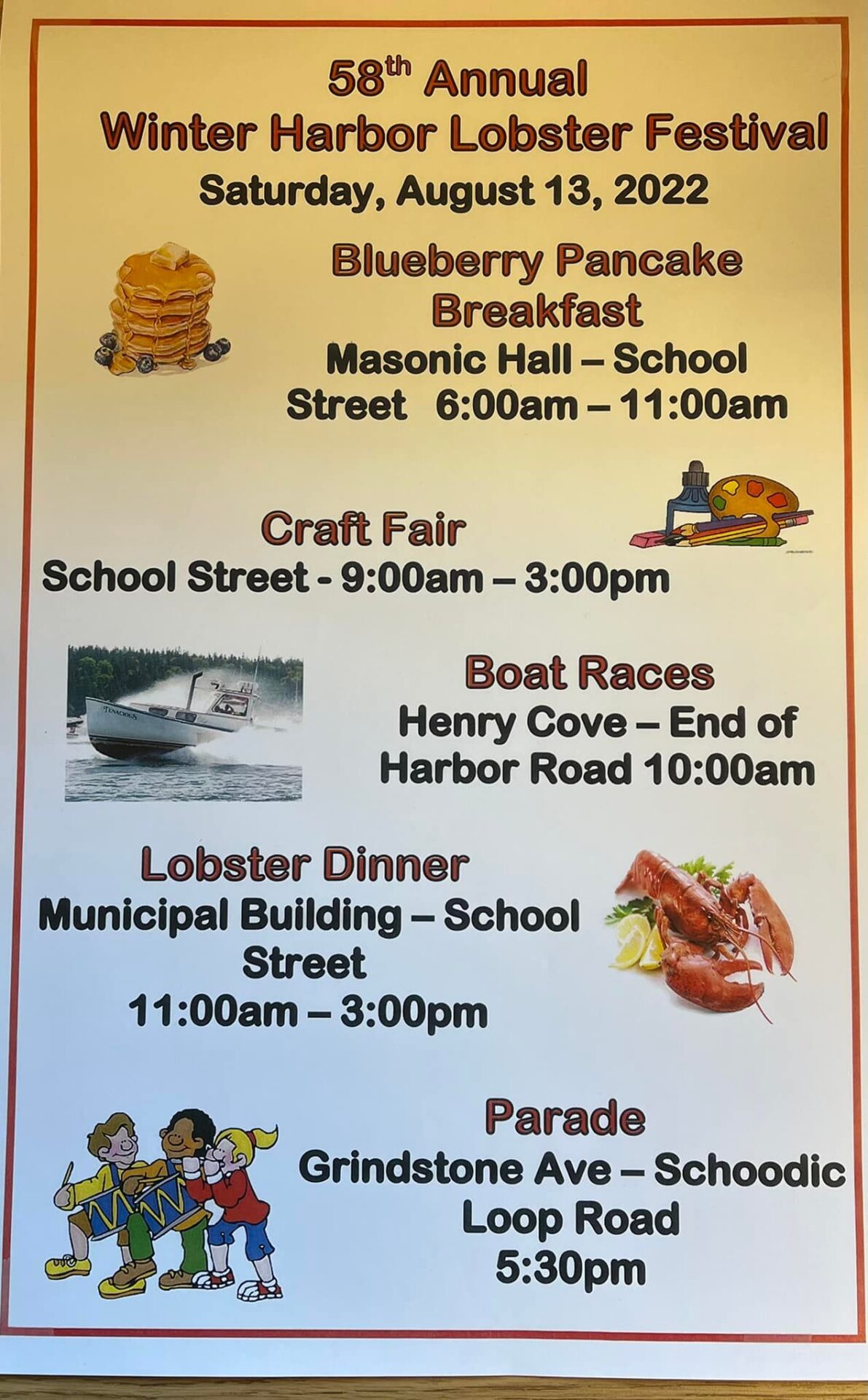 Lobster Festival, Craft Fair & Boat Races Schoodic Chamber of Commerce